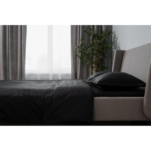 Підковдра Ardesto Mix&Match Premium, 200х220см, 100% бавовна, сатин, чорна (ART2022DVL)