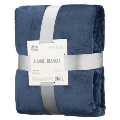 Плед Ardesto Flannel, 200х220см, 100% поліестер, темно-синій (ART0220SB)