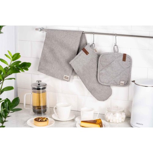 Рукавичка Ardesto Oliver, 18х30см, 100% бавовна, наповнювач - ватин, сіра (ART05OD)