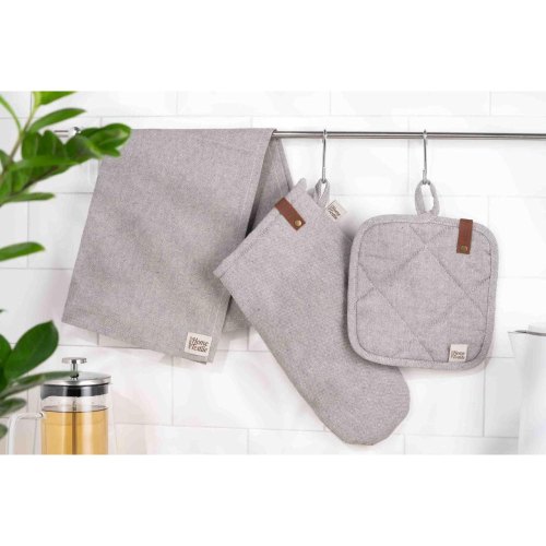 Рукавичка Ardesto Oliver, 18х30см, 100% бавовна, наповнювач - ватин, сіра (ART05OD)