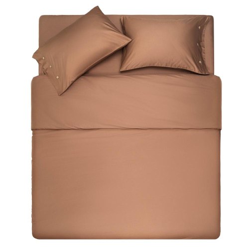 Простирадло Ardesto Mix&Match, 180х240см, 100% бавовна, сатин, коричневе (ART1824FSH)