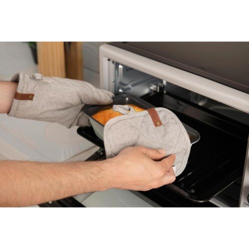 Прихватка Ardesto Oliver, 20х20см, 100% бавовна, наповнювач - ватин, сіра (ART04OD)