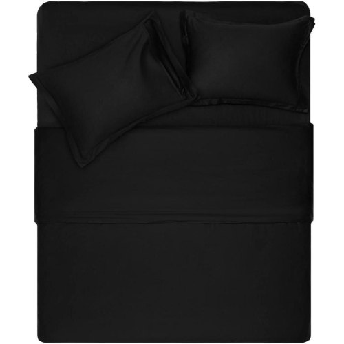 Простирадло Ardesto Mix&Match Premium, 180х240см, 100% бавовна, сатин, чорне (ART1824FSL)