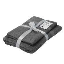 Набір рушників махрових Ardesto Splendid, 50х90см, 70х140см, 2шт, 100% бавовна, темно-сірий (ART2359DG)