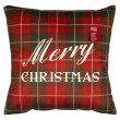 Подушка декоративна Ardesto Christmas Happy Holidays, 45х45см, 100% поліестер, зелено-червона клітинка (ART1032HGR)