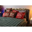 Подушка декоративна Ardesto Christmas Happy Holidays, 45х45см, 100% поліестер, зелено-червона клітинка (ART1032HGR)