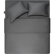 Комплект постільної білизни Ardesto Mix&Match, двоспальний, підковдра/простирадло/2 наволочки, 100% бавовна, сатин, сірий (ART2022SD)