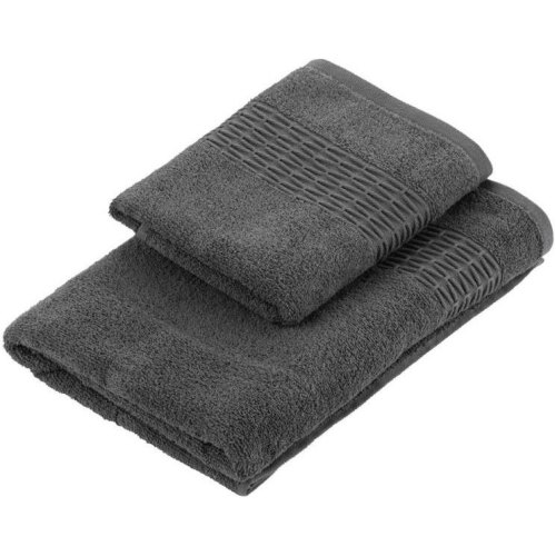Набір рушників махрових Ardesto Lotus, 50х90см, 70х140см, 2шт, 100% бавовна, темно-сірий (ART2357MC)