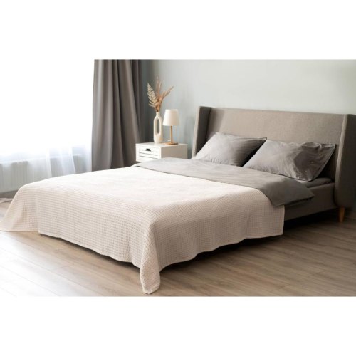 Плед Ardesto Pique, 220x230см, 100% бавовна, айворі (ART0822PI)