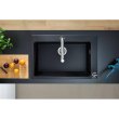 Мийка кухонна Hansgrohe S51 S510-F660, накладна, прямокутна, одна чаша, без крила, граніт, сіра (43313290)