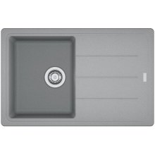 Мийка кухонна Franke Basis BFG 611-78, накладна, прямокутна, одна чаша, з крилом, фраграніт, сіра (114.0565.087)