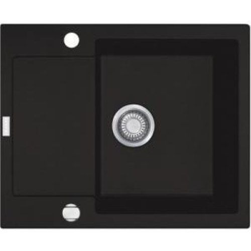 Мийка кухонна Franke Maris MRG 611-62, накладна, прямокутна, одна чаша, з крилом, фраграніт, онікс (114.0381.006)