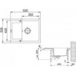 Мийка кухонна Franke Maris MRG 611-62, накладна, прямокутна, одна чаша, з крилом, фраграніт, онікс (114.0381.006)