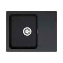 Мийка кухонна Franke Orion OID 611-62, накладна, прямокутна, одна чаша, з крилом, тектонайт, чорна (114.0498.008)
