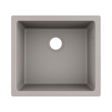 Мийка кухонна Hansgrohe S51 S510-U450, врізна, квадратна, одна чаша, без крила, граніт, сіра (43431380)