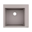 Мийка кухонна Hansgrohe S51 S510-F450, накладна, квадратна, одна чаша, без крила, граніт, сіра (43312380)