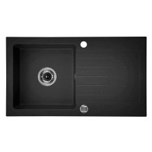 Набір для кухні Deante Zorba, гранітна мийка ZQZ_2113, змішувач BEN_262M, графіт/хром (ZQZV2113)