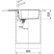 Мийка кухонна Franke Urban UBG 611-78 XL, накладна, прямокутна, одна чаша, з крилом, фраграніт, онікс (114.0701.799)