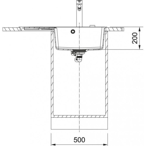 Мийка кухонна Franke Centro CNG 611-78 TL, накладна, прямокутна, одна чаша, з крилом, фраграніт, бежева (114.0630.467)