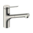 Змішувач для кухні Hansgrohe Zesis M33, витяжний, 1 важіль, сталь (74800800)