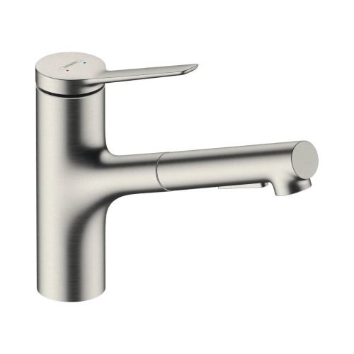 Змішувач для кухні Hansgrohe Zesis M33, витяжний, 1 важіль, сталь (74800800)