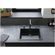 Мийка кухонна Hansgrohe S52 S520-F510, врізна, прямокутна, одна чаша, без крила, граніт, сіра (43359290)