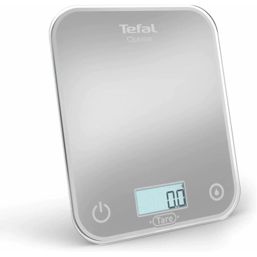 Ваги кухонні Tefal Optiss, 5кг, скло, 2xAAA в комплекті, сріблясті (BC50U4V0)