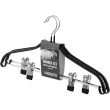 Набір вішаків Ardesto, з прищіпками, 42см, 2шт, метал/пластик, чорний (ARHC2802BC)