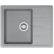Мийка кухонна Franke Basis BFG 611-62, накладна, прямокутна, одна чаша, з крилом, фраграніт, сіра (114.0565.090)
