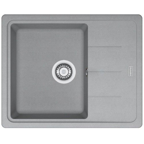 Мийка кухонна Franke Basis BFG 611-62, накладна, прямокутна, одна чаша, з крилом, фраграніт, сіра (114.0565.090)
