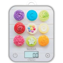 Ваги кухонні Tefal Optiss Cake Pops, 5кг, скло, 2xAAA в комплекті, різнокольорові (BC50D4V0)