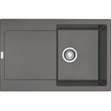 Мийка кухонна Franke Maris MRG 611, врізна, прямокутна, одна чаша, з крилом, фраграніт, сіра (114.0565.117)