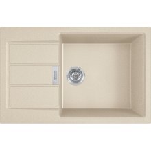 Мийка кухонна Franke Sirius 2, врізна, прямокутна, одна чаша, з крилом, тектонайт, бежева (143.0671.747)