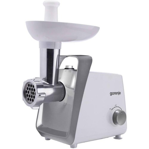 М'ясорубка Gorenje MG1601W, 1600Вт, 2.2кг/хв, 2 решітки, пластик, біла