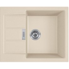 Мийка кухонна Franke Sirius 2, врізна, прямокутна, одна чаша, з крилом, тектонайт, бежева (143.0671.742)