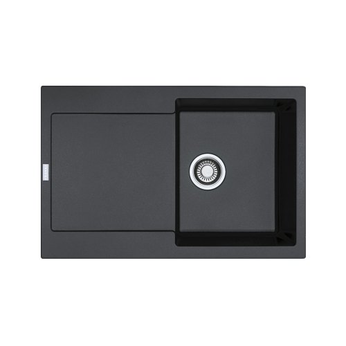 Мийка кухонна Franke Maris MRG 611, врізна, прямокутна, одна чаша, з крилом, фраграніт, онікс (114.0306.815)