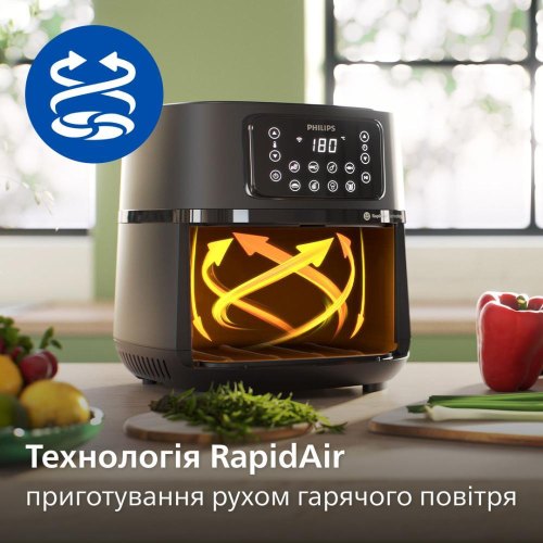 Мультипіч Philips Ovi Connected XXL, 2000Вт, чаша 7.2л, сенсорне керування, 8 автоматичних програм, пластик, чорна (HD9285/90)