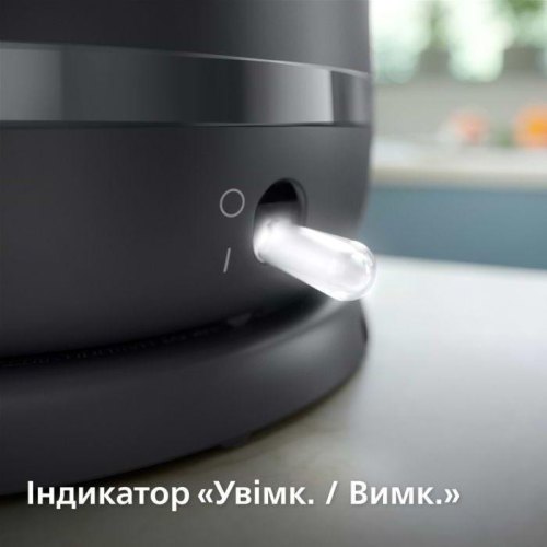 Електрочайник Philips Series 1000, Strix, пластик, матовий, чорний (HD9314/90)