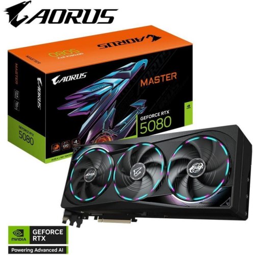 Відеокарта GIGABYTE GeForce RTX 5080 16GB AORUS MASTER (GV-N5080AORUS M-16GD)