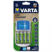 Зарядний пристрій VARTA LCD Charger + Акумулятор NI-MH AA 2600 мАг, 4 шт.