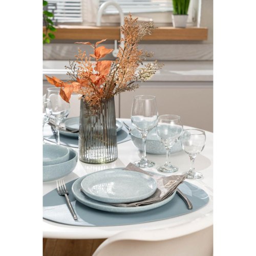 Тарілка супова Ardesto Loreto, 1150мл, 20см, порцеляна, блакитна (AR1020LB)