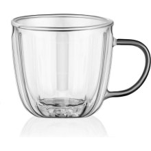Набір чашок Ardesto, 450мл, 2шт, з ручками, подвійні стінки, боросилікатне скло, прозорий (AR2645BWN)