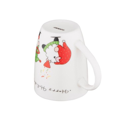 Чашка Ardesto Christmas Gnomes, 350мл, порцеляна (AR3065)