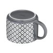 Чашка Ardesto Weaving E, 330мл, порцеляна, біло-чорна (AR3473E)