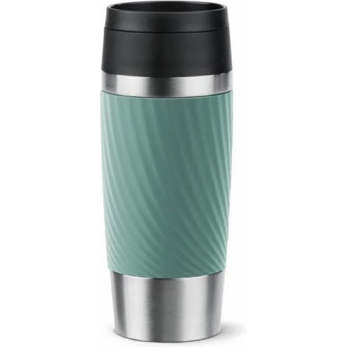 Термочашка Tefal Travel Mug Classic Twist, 360мл, нержавіюча сталь, зелений (N2024310)