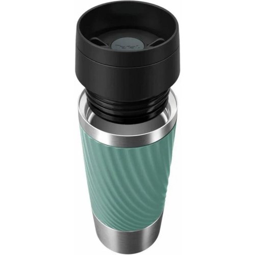 Термочашка Tefal Travel Mug Classic Twist, 360мл, нержавіюча сталь, зелений (N2024310)