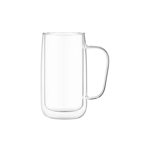 Набір чашок Ardesto, 400мл, 2шт, з ручками, подвійні стінки, боросилікатне скло, прозорий (AR2640WH)