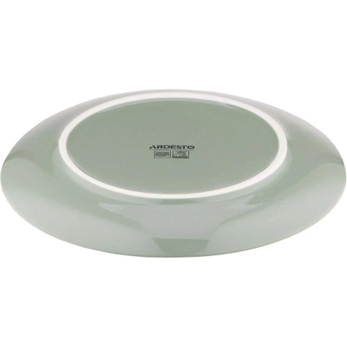 Тарілка десертна Ardesto Capri, 19.2см, порцеляна, зелена (AR0519CG)