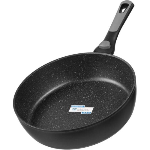 Сковорода глибока Ardesto Gemini Bari, 28см, знімна ручка, алюміній, чорна (AR1228B)