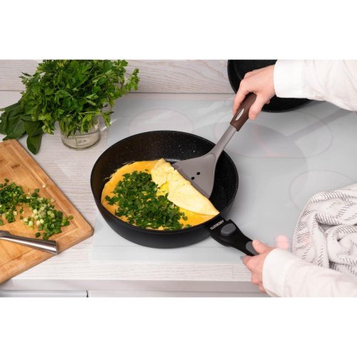Сковорода глибока Ardesto Gemini Bari, 28см, знімна ручка, алюміній, чорна (AR1228B)